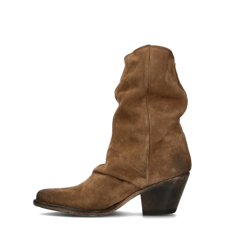 PHIL MELVIS Stivale donna marrone in suede