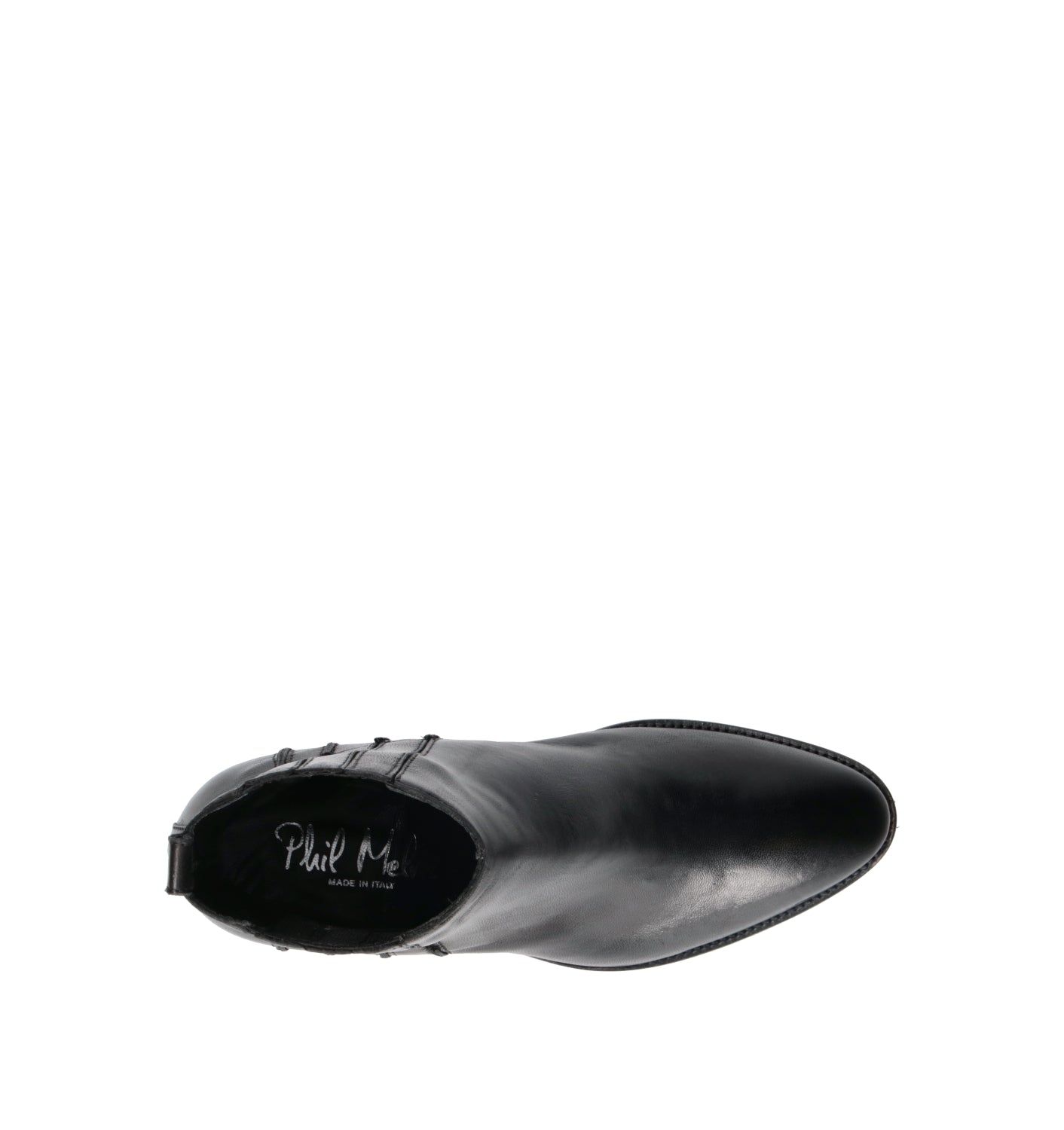 PHIL MELVIS Tronchetto donna nero in pelle
