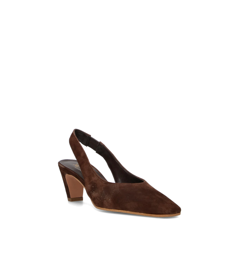 PHIL MELVIS Slingback donna testa di moro in suede