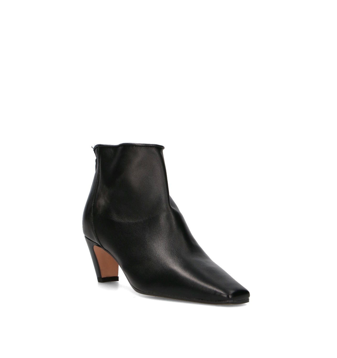 PHIL MELVIS Tronchetto donna nero in pelle
