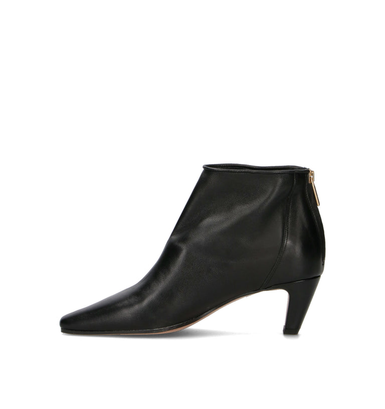 PHIL MELVIS Tronchetto donna nero in pelle