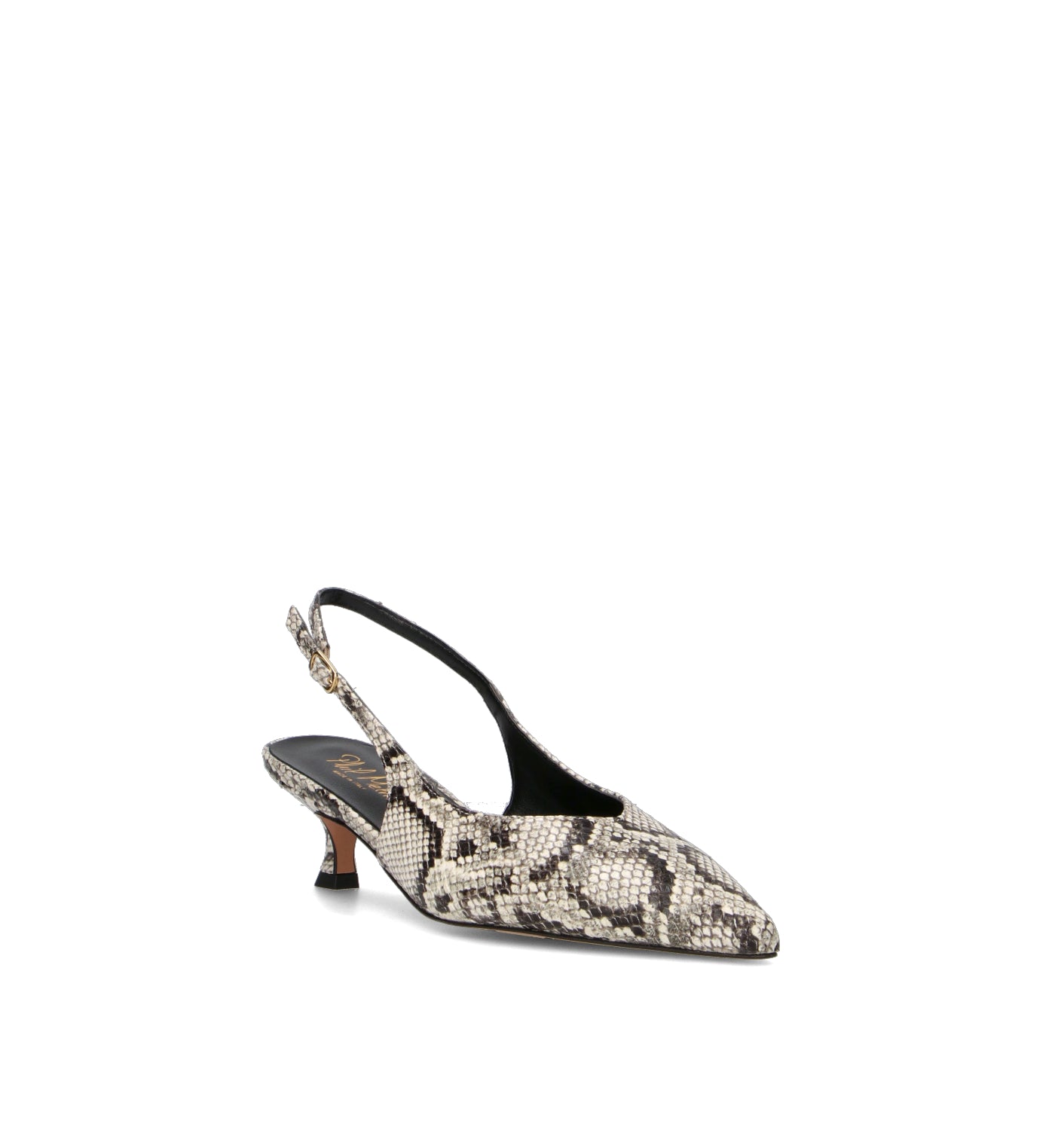 PHIL MELVIS Slingback donna bianca/nera in pelle