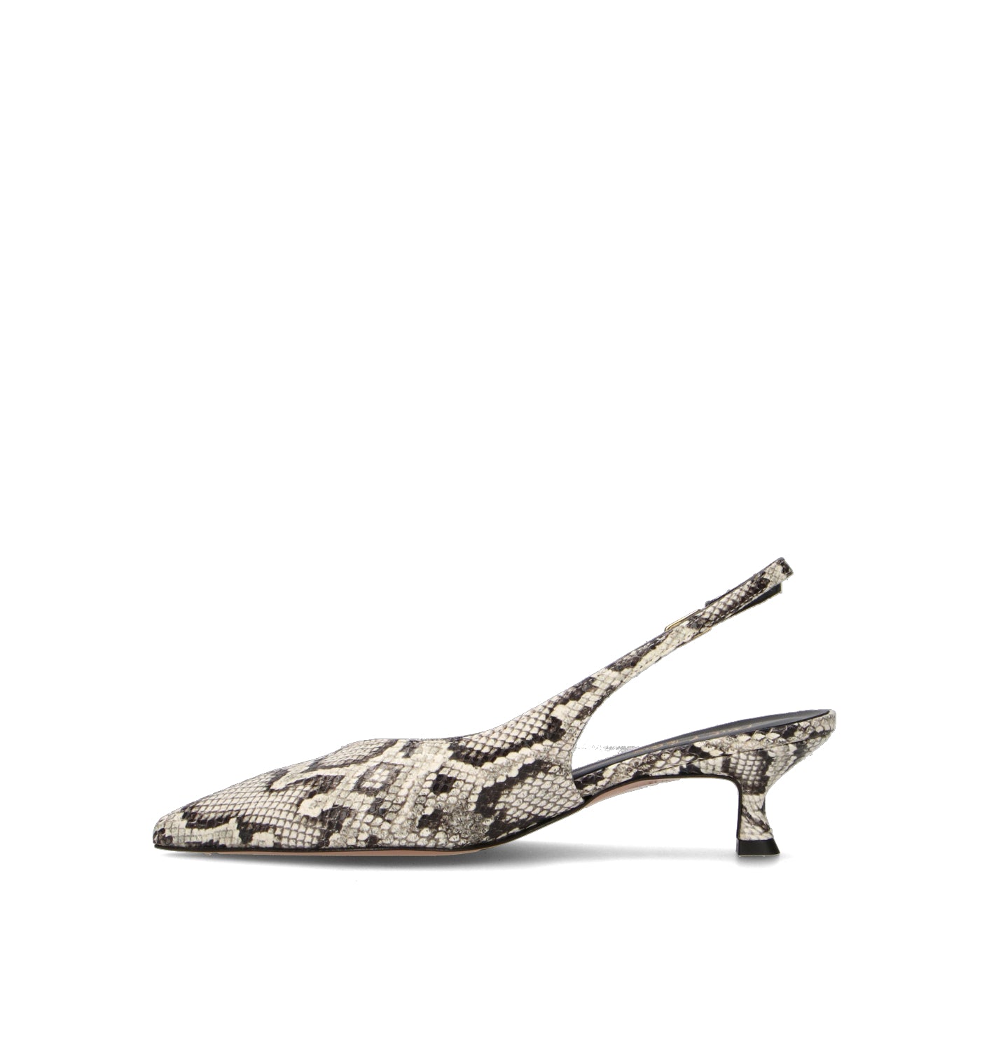 PHIL MELVIS Slingback donna bianca/nera in pelle