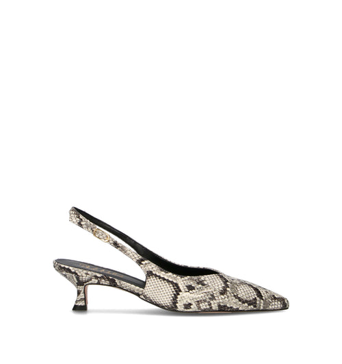 PHIL MELVIS Slingback donna bianca/nera in pelle