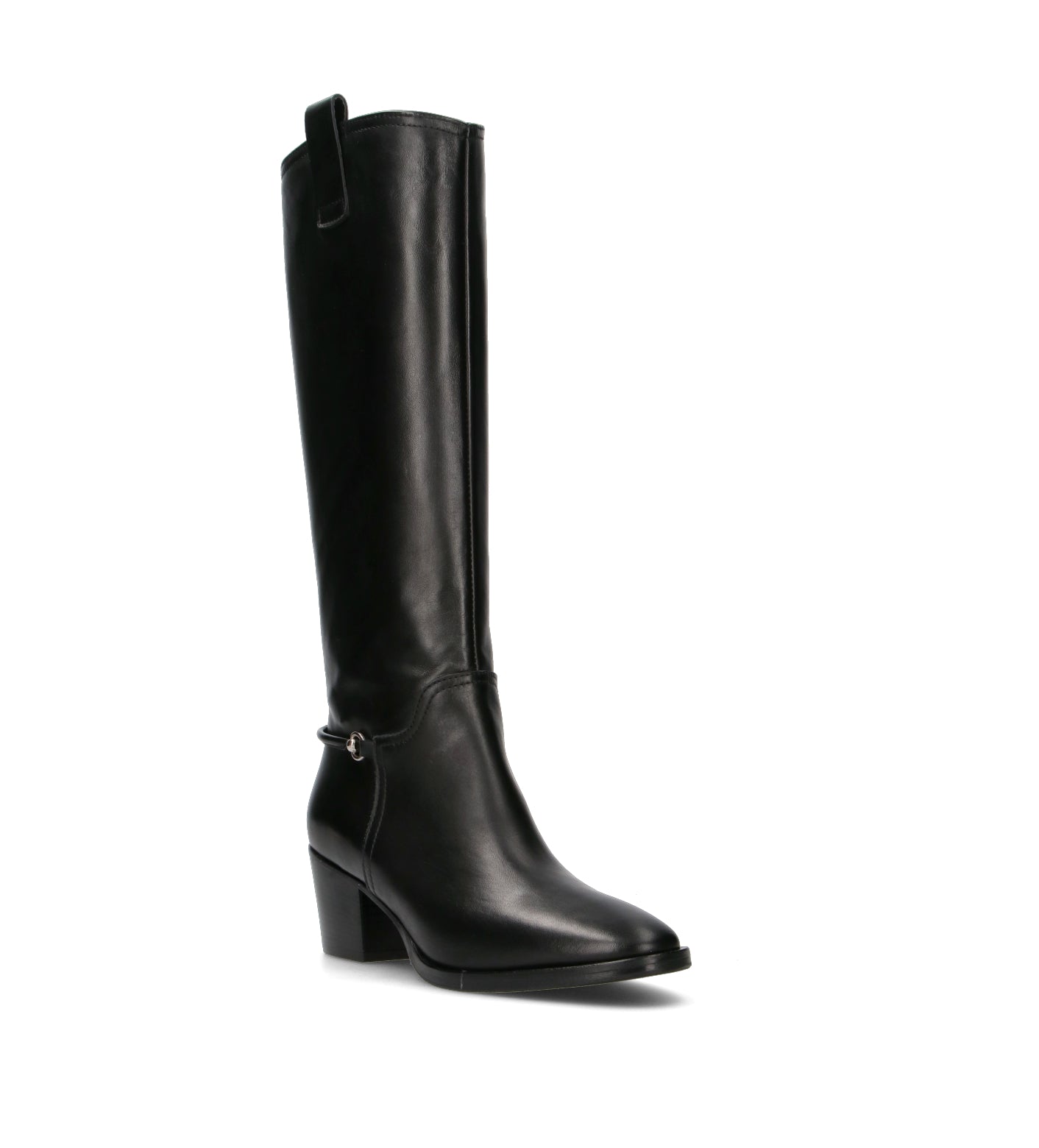 PHIL MELVIS Stivale donna nero in pelle
