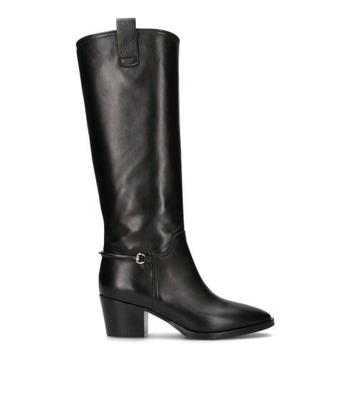 PHIL MELVIS Stivale donna nero in pelle