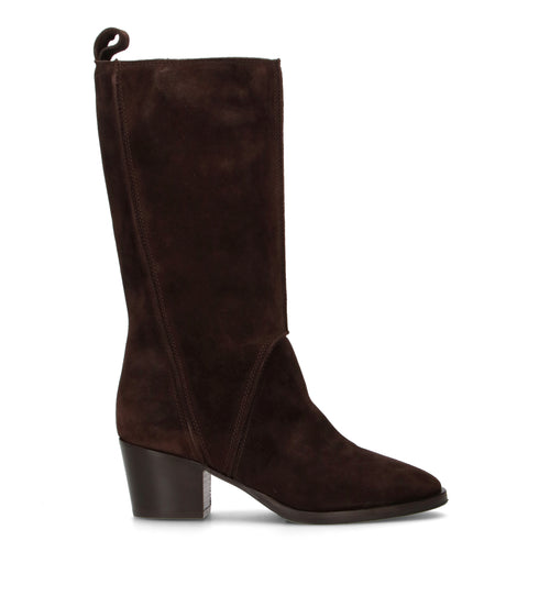 PHIL MELVIS Stivale donna testa di moro in suede