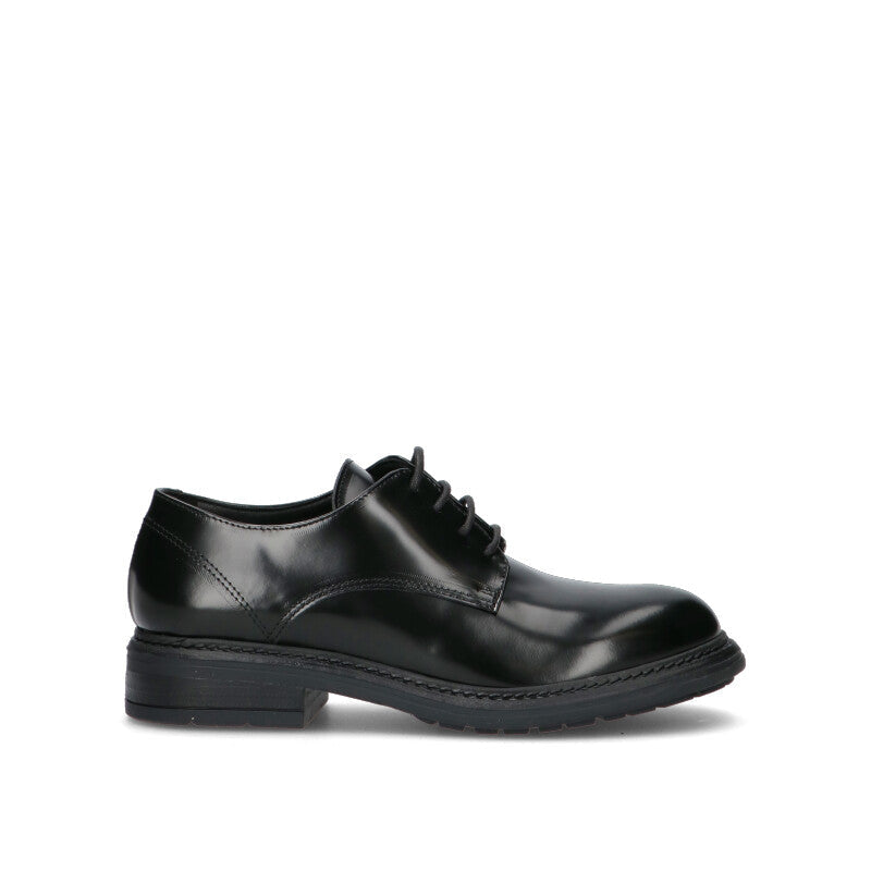 PHIL MELVIS Stringata donna nera in pelle