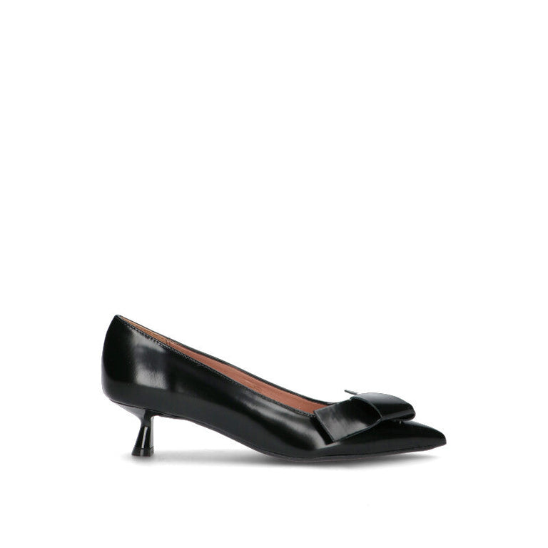 PHIL MELVIS Décolleté donna nera in pelle