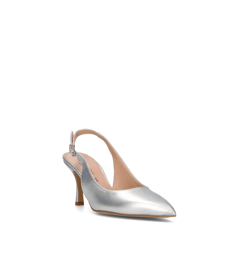 PERLAMARINA Slingback donna argento
