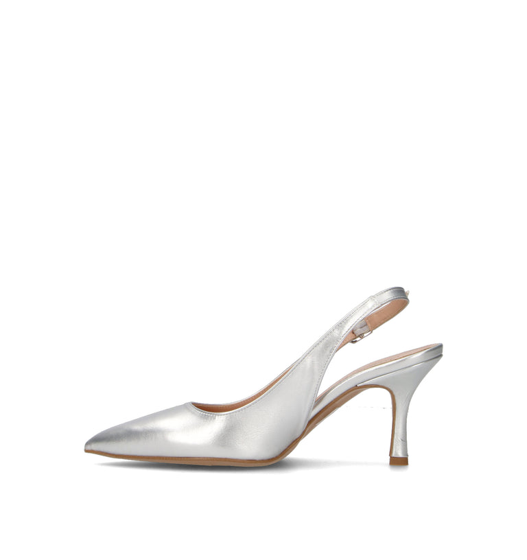 PERLAMARINA Slingback donna argento