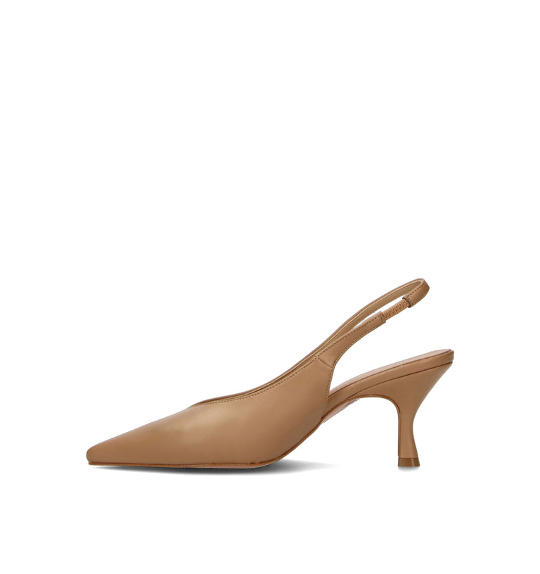 PHIL MELVIS Slingback donna cammello in pelle