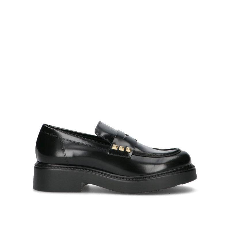 PHIL MELVIS Mocassino donna nero in pelle