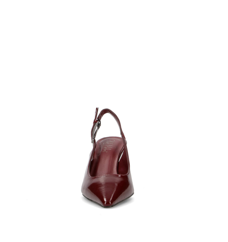 PHIL MELVIS Slingback donna bordeaux in pelle