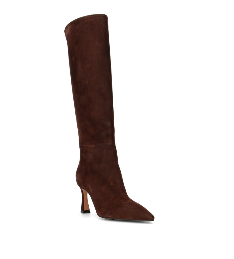 PHIL MELVIS Stivale donna marrone in suede