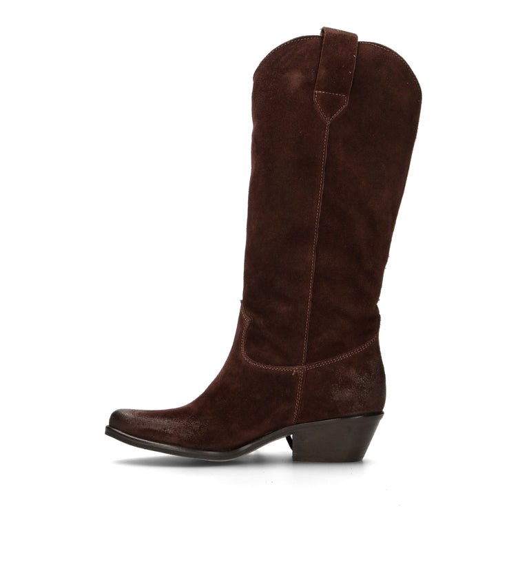 PHIL MELVIS Stivale donna testa di moro con frange