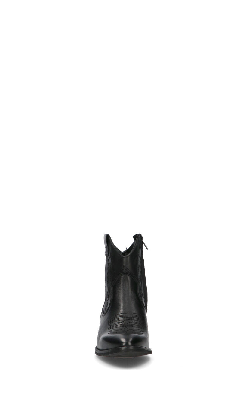 PHIL MELVIS Tronchetto donna nero in pelle