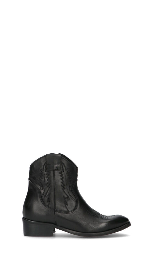 PHIL MELVIS Tronchetto donna nero in pelle