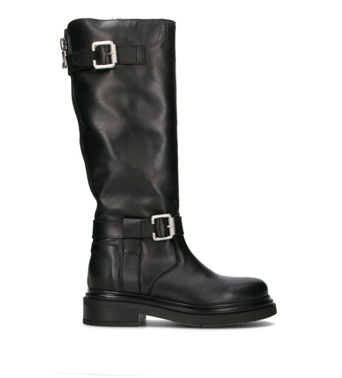 PHIL MELVIS Stivale donna nero in pelle