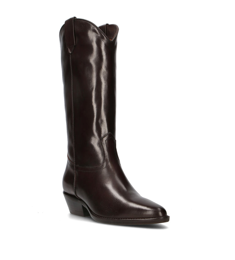 PHIL MELVIS Stivale donna testa di moro in pelle