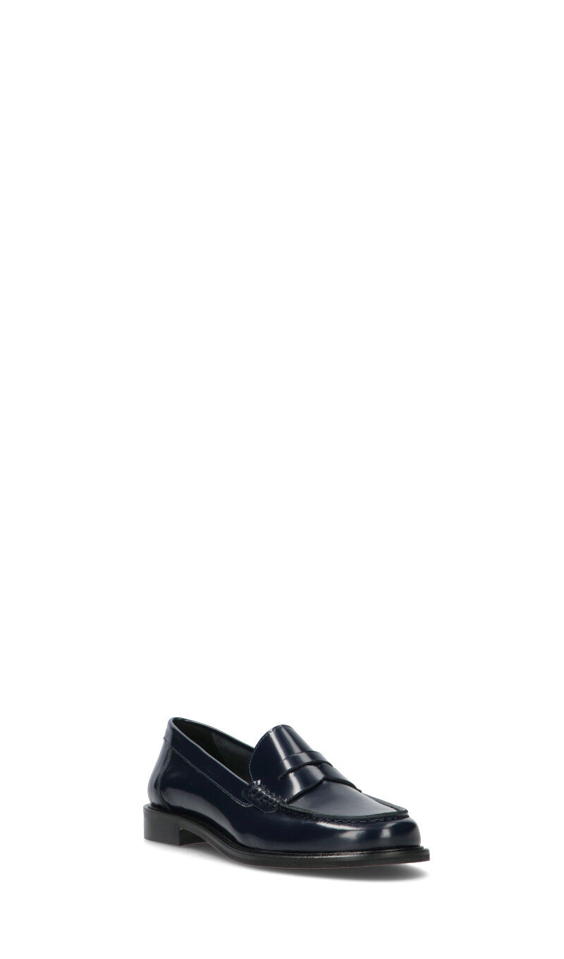 PHIL MELVIS Mocassino donna blu in pelle
