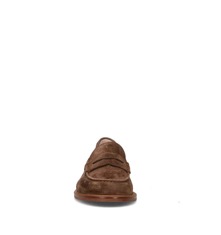 PHIL MELVIS Mocassino donna marrone in suede