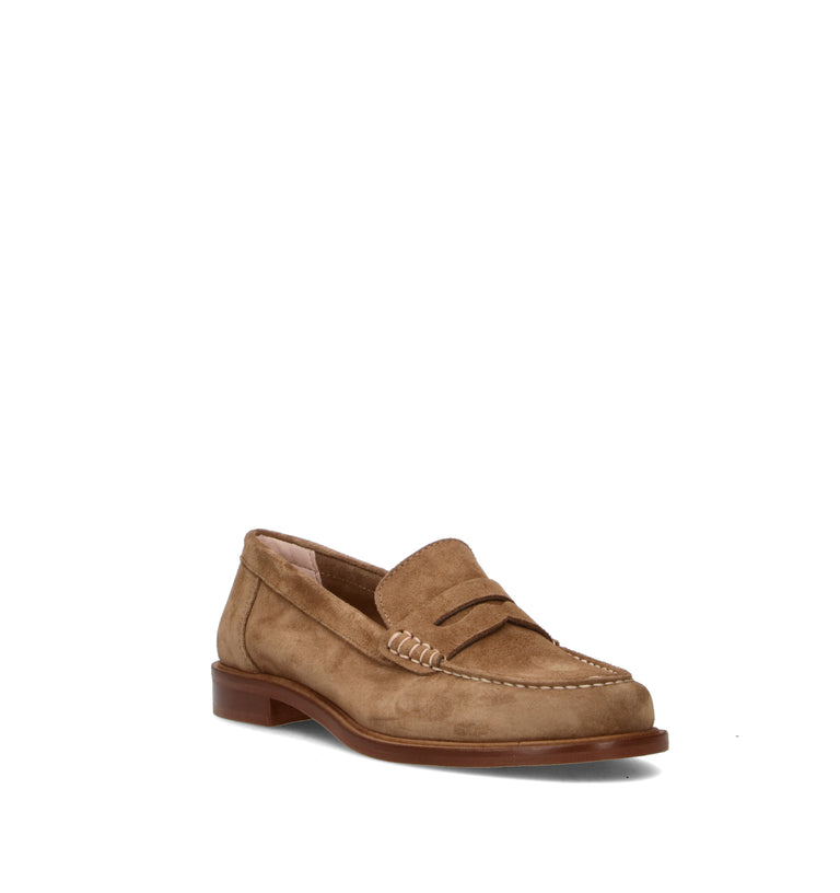 PHIL MELVIS Mocassino donna sabbia in suede