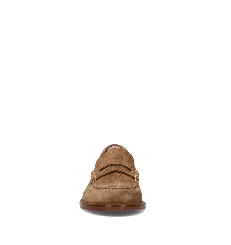 PHIL MELVIS Mocassino donna sabbia in suede