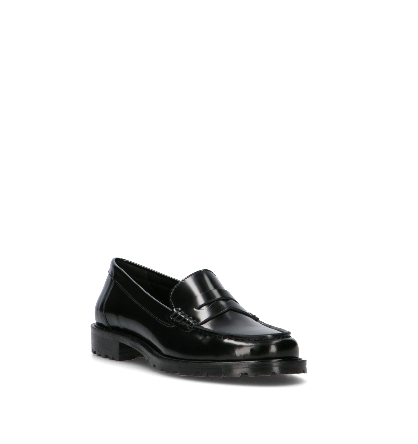 PHIL MELVIS Mocassino donna nero in pelle
