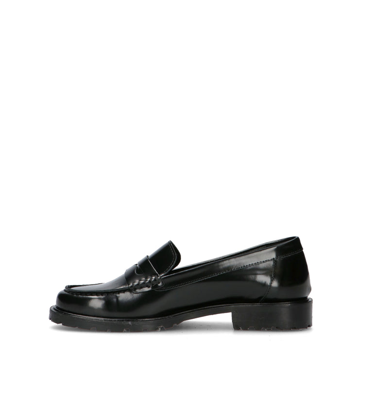 PHIL MELVIS Mocassino donna nero in pelle