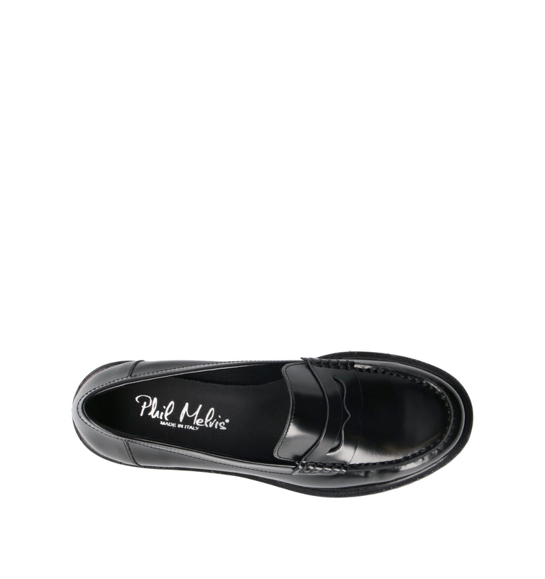 PHIL MELVIS Mocassino donna nero in pelle