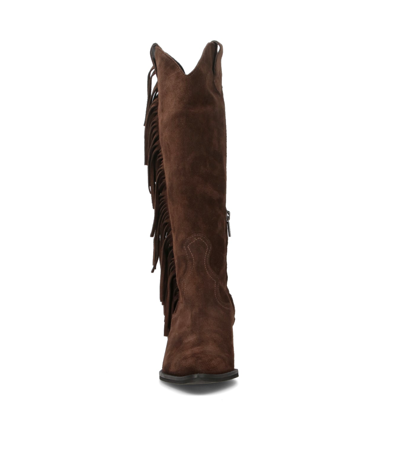 PHIL MELVIS Stivale donna testa di moro in suede con frange