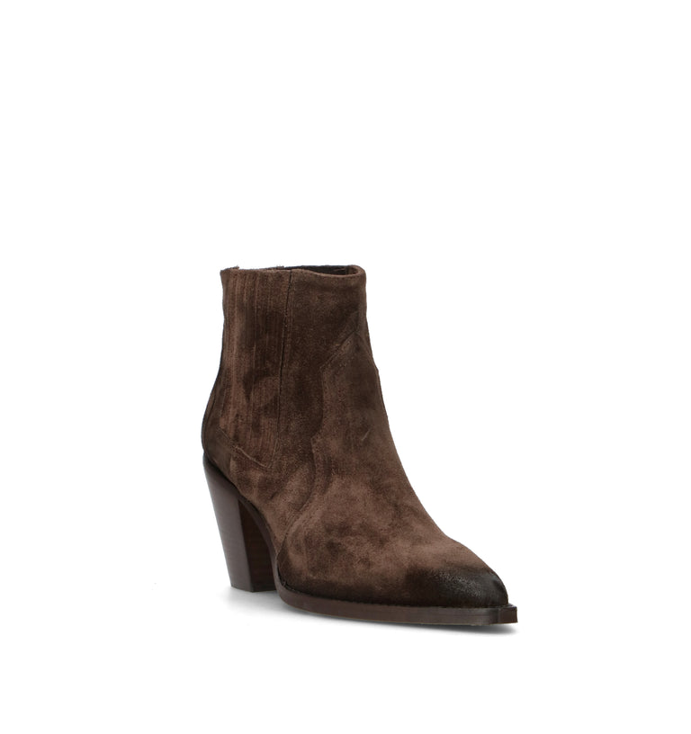 PHIL MELVIS Tronchetto donna marrone in suede