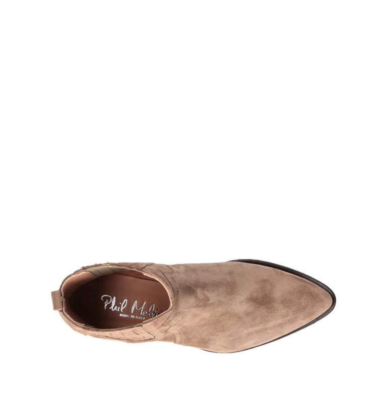 PHIL MELVIS Tronchetto donna taupe in suede