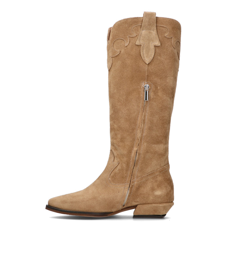 PHIL MELVIS Stivale donna cammello in suede