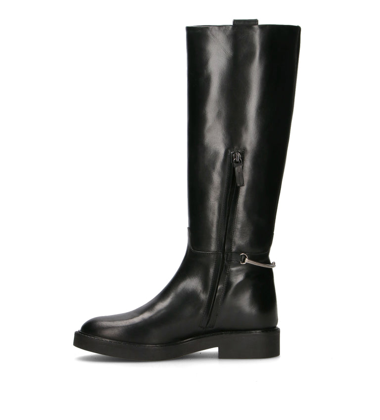 PHIL MELVIS Stivale donna nero in pelle