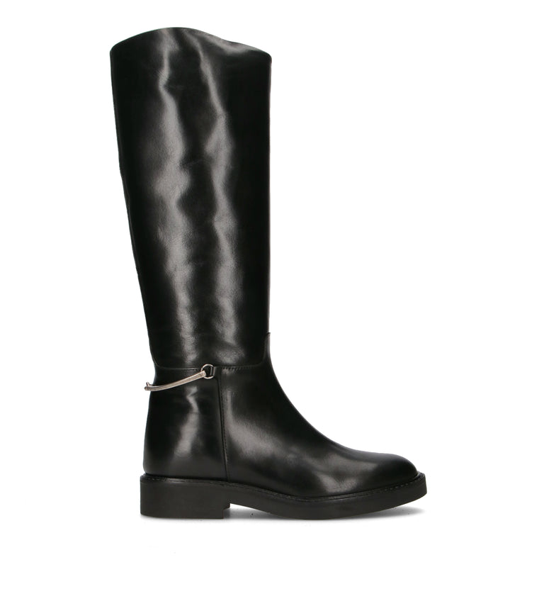 PHIL MELVIS Stivale donna nero in pelle