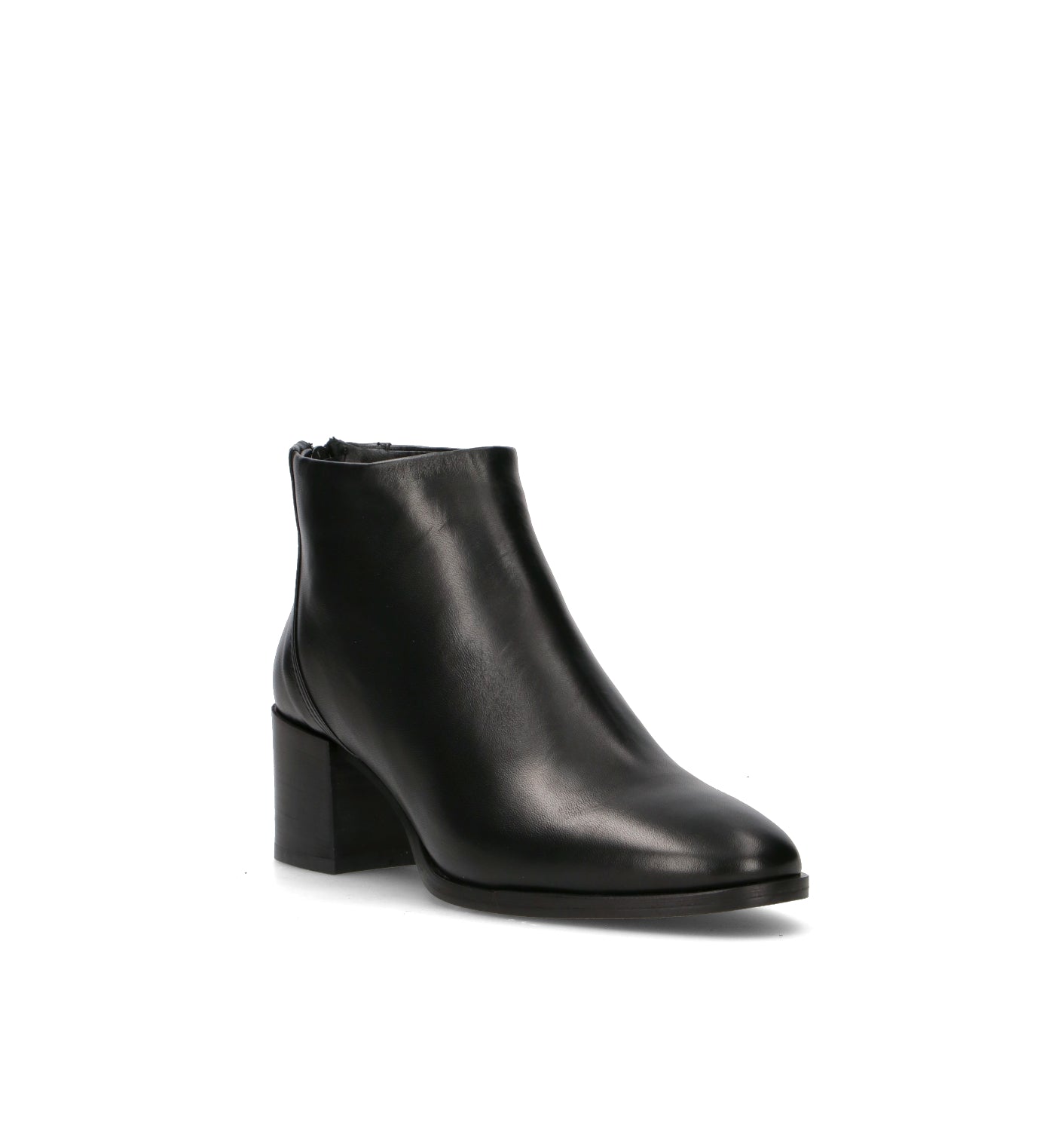 PHIL MELVIS Tronchetto donna nero in pelle