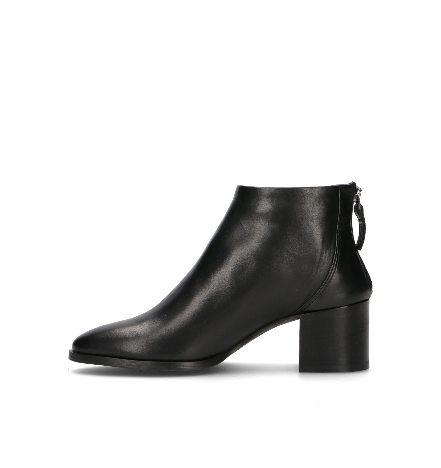 PHIL MELVIS Tronchetto donna nero in pelle