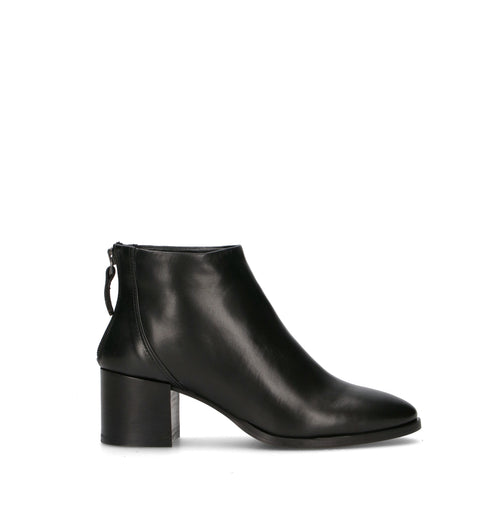 PHIL MELVIS Tronchetto donna nero in pelle