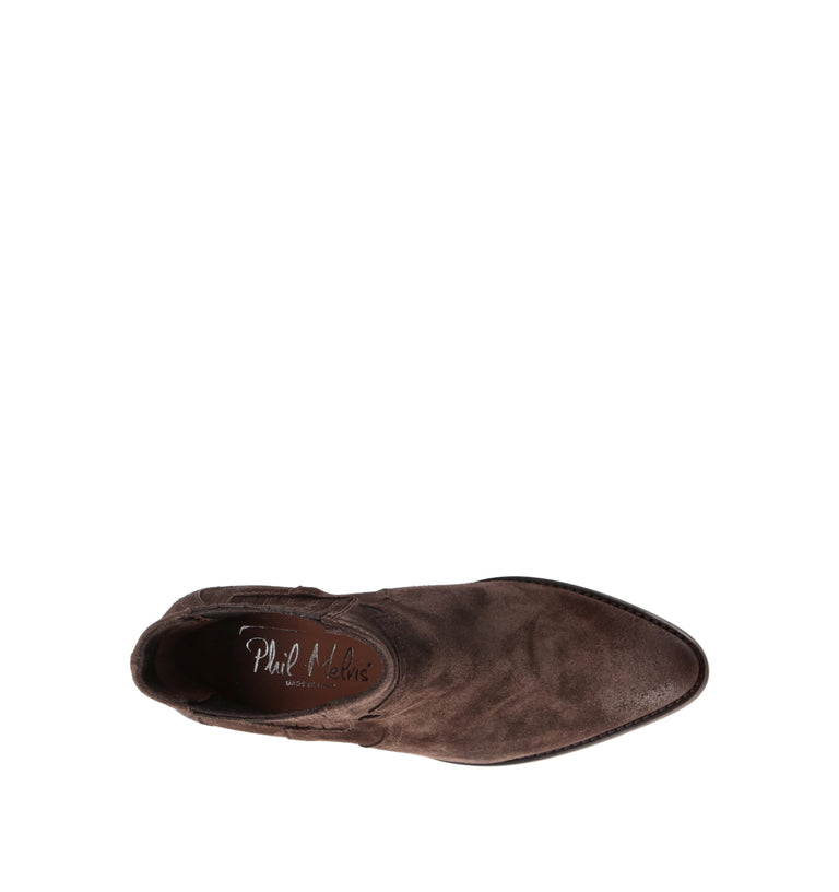 PHIL MELVIS Tronchetto donna marrone in suede