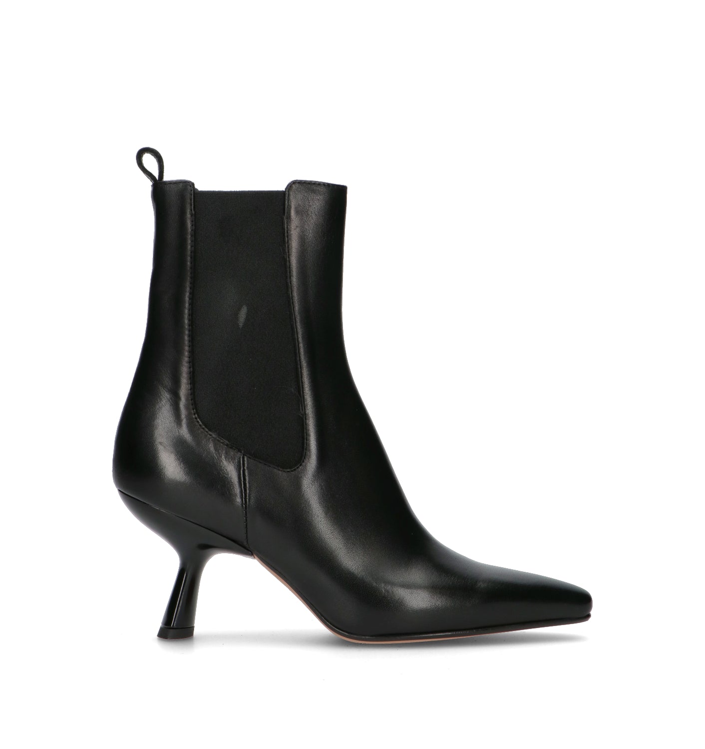 PHIL MELVIS Tronchetto donna nero in pelle
