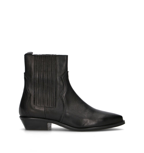 PHIL MELVIS Tronchetto donna nero in pelle