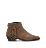 PHIL MELVIS Tronchetto donna taupe in suede con frange