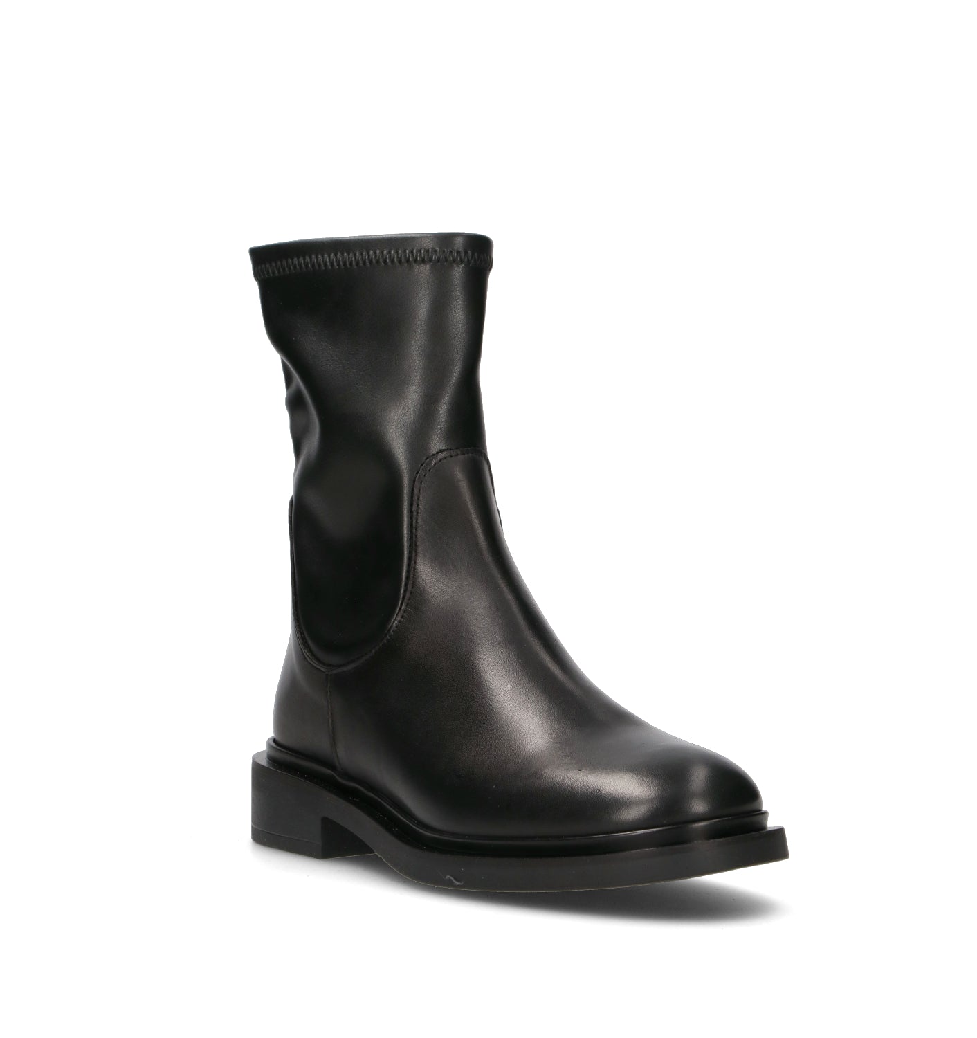 PHIL MELVIS Tronchetto donna nero in pelle