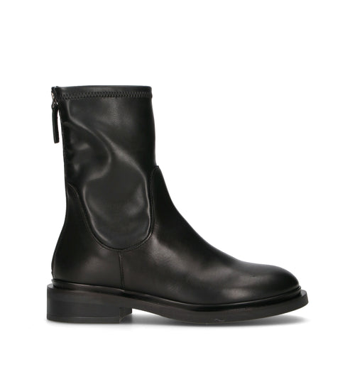 PHIL MELVIS Tronchetto donna nero in pelle