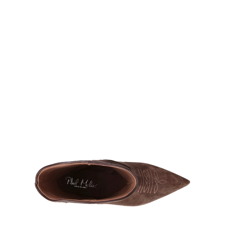 PHIL MELVIS Stivale donna testa di moro in suede