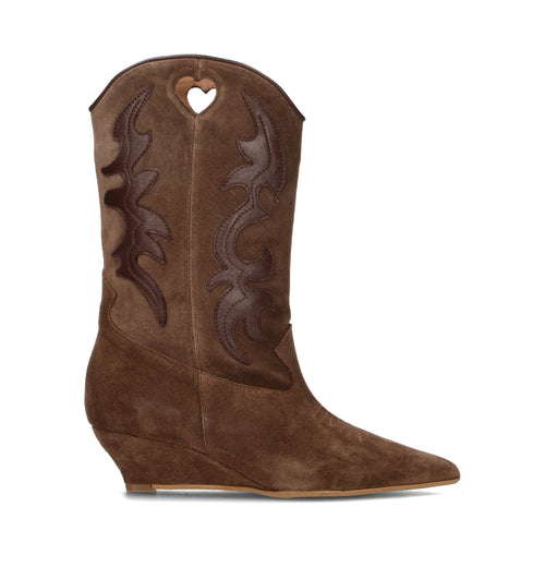 PHIL MELVIS Stivale donna testa di moro in suede