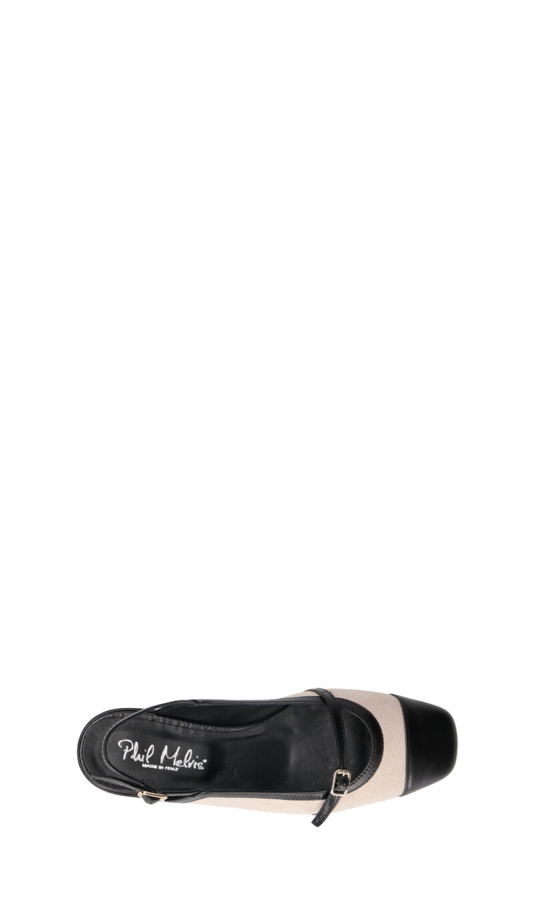 PHIL MELVIS Slingback donna corone/nera in pelle