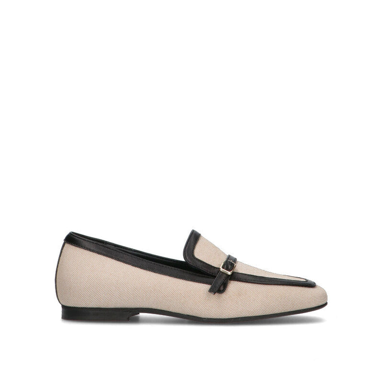 PHIL MELVIS Mocassino donna cotone/nero in pelle